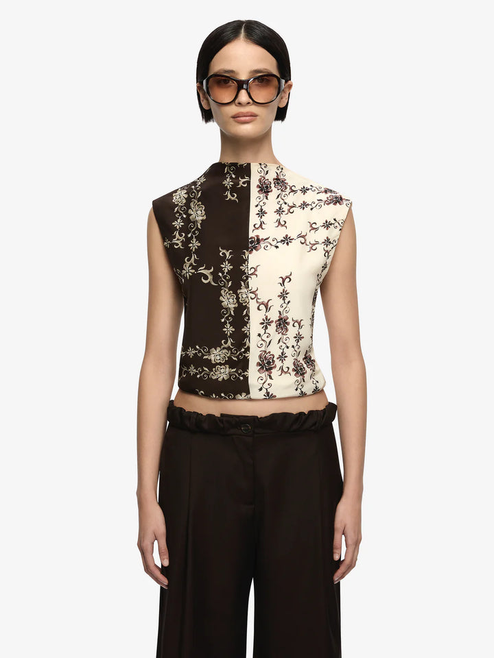 Myah Top - Geo Vine Floral