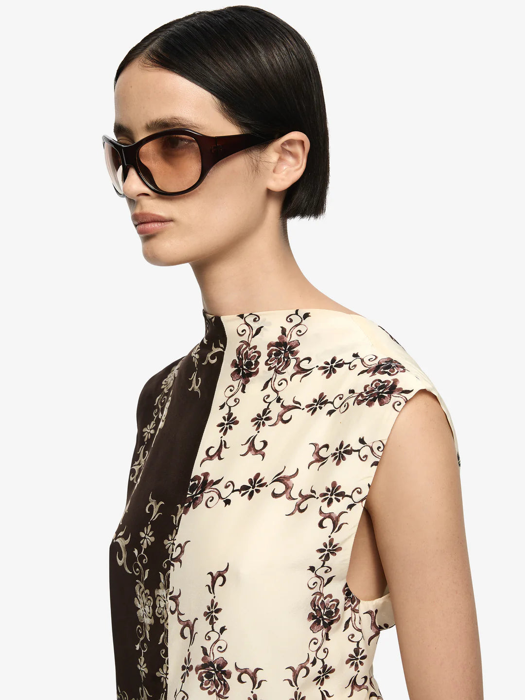 Myah Top - Geo Vine Floral
