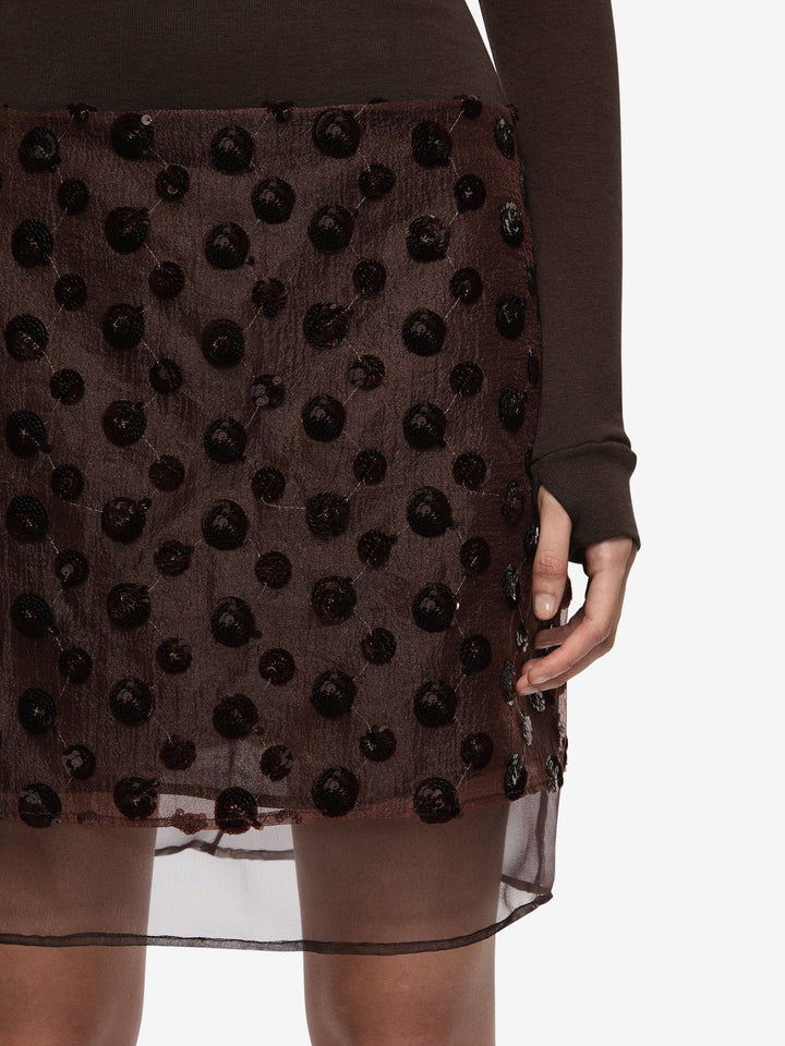 RHI MIDI SKIRT - PLUM