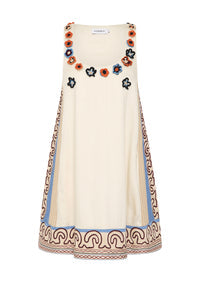 Rise Scoop Neck Panel Mini Dress