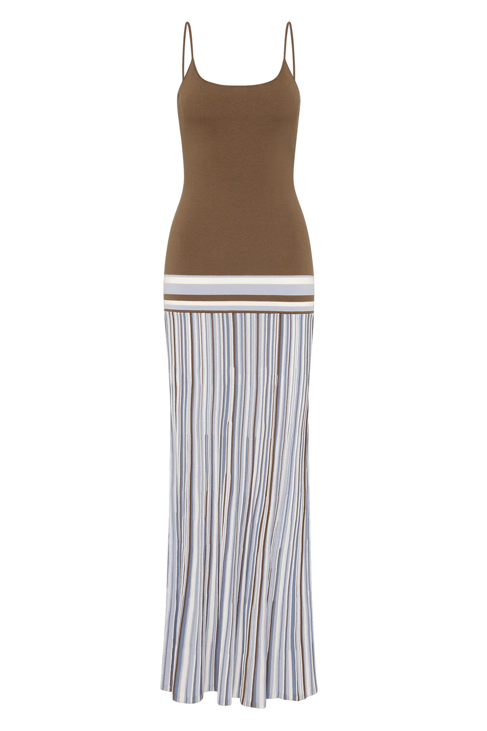 Citara Maxi Dress - Pale Blue Stripe