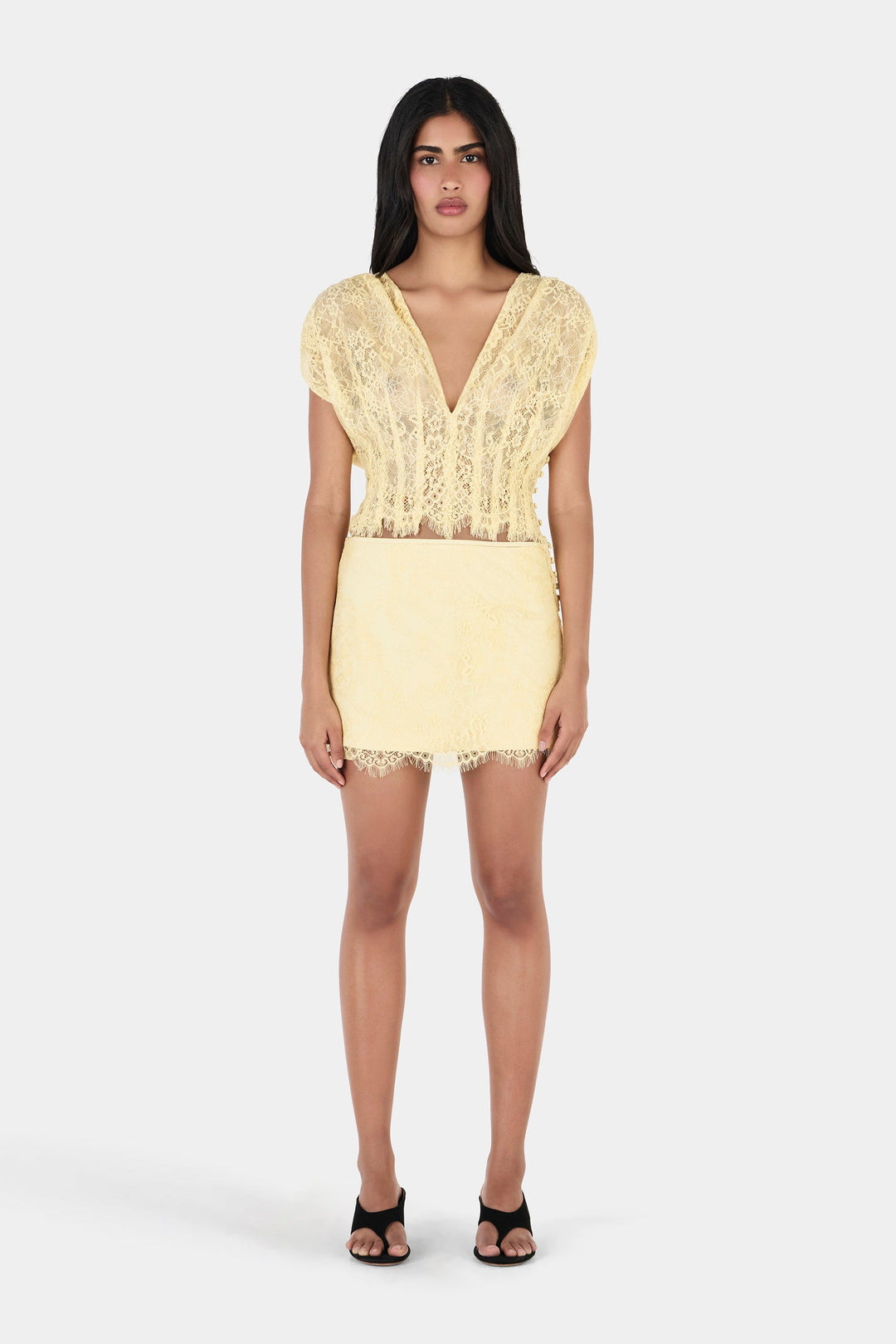 Yasmin Lace Skirt - Butter