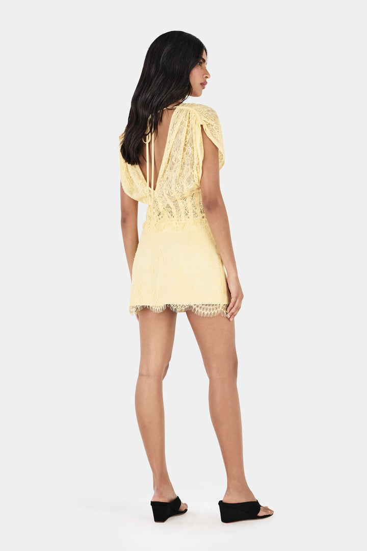 Yasmin Lace Skirt - Butter