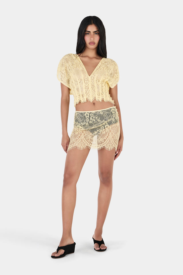 Ruby Lace Top - Butter