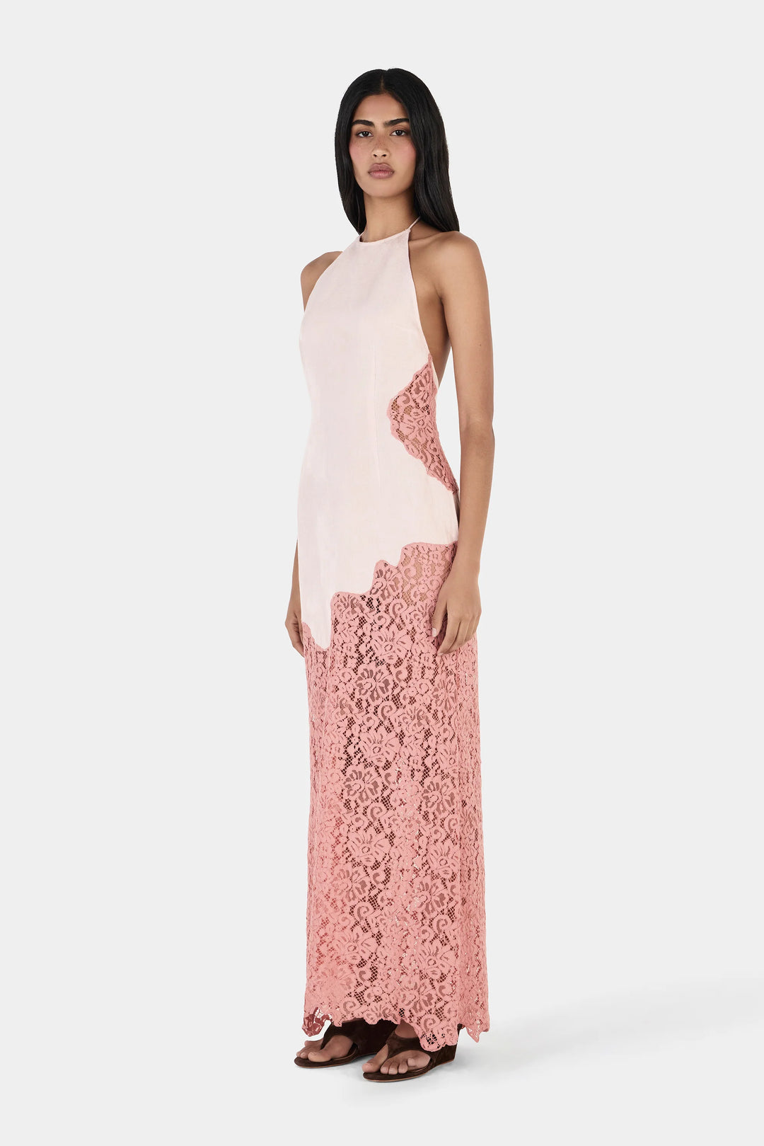 Crosby Maxi Dress - Pink Two Tone