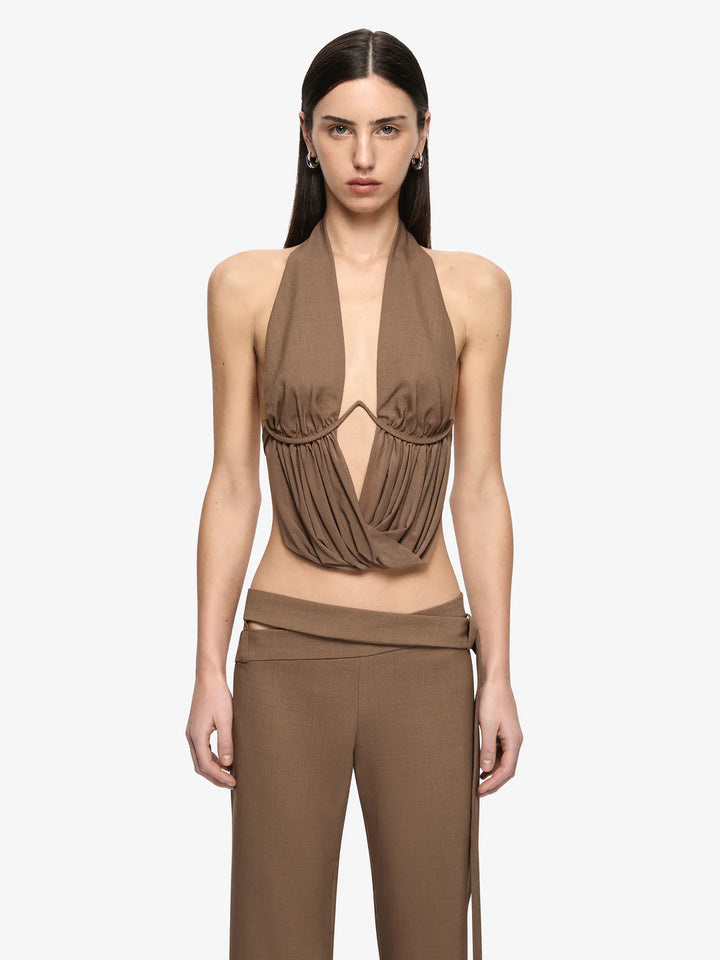 MIKA BELT PANT - TAUPE