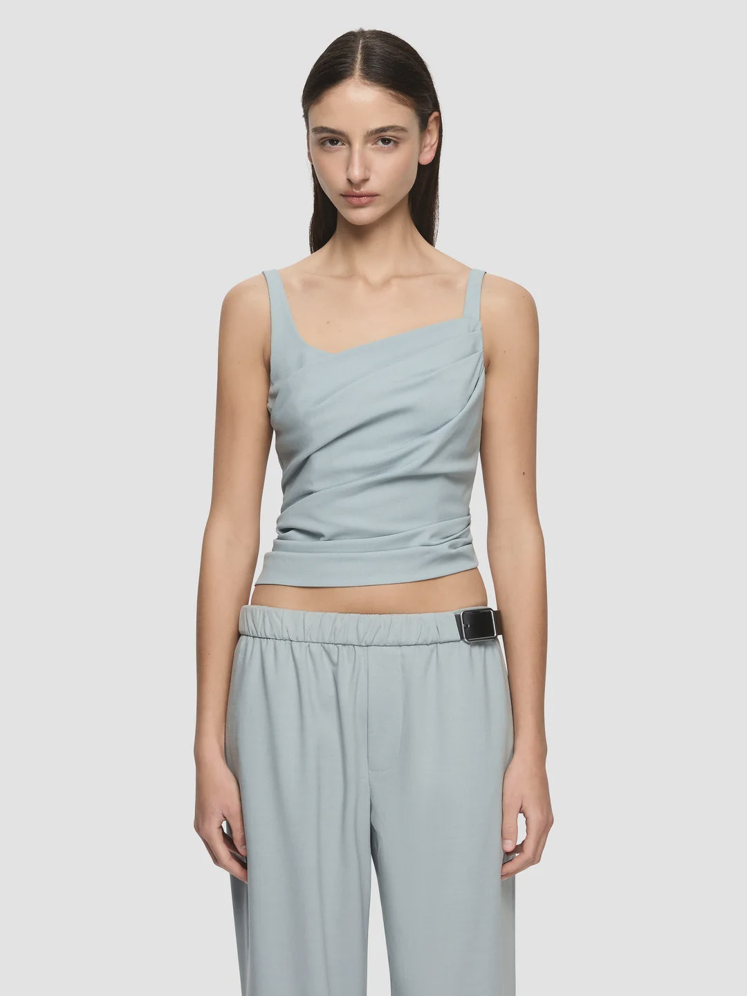 SELINA ASYM TOP - STONE BLUE