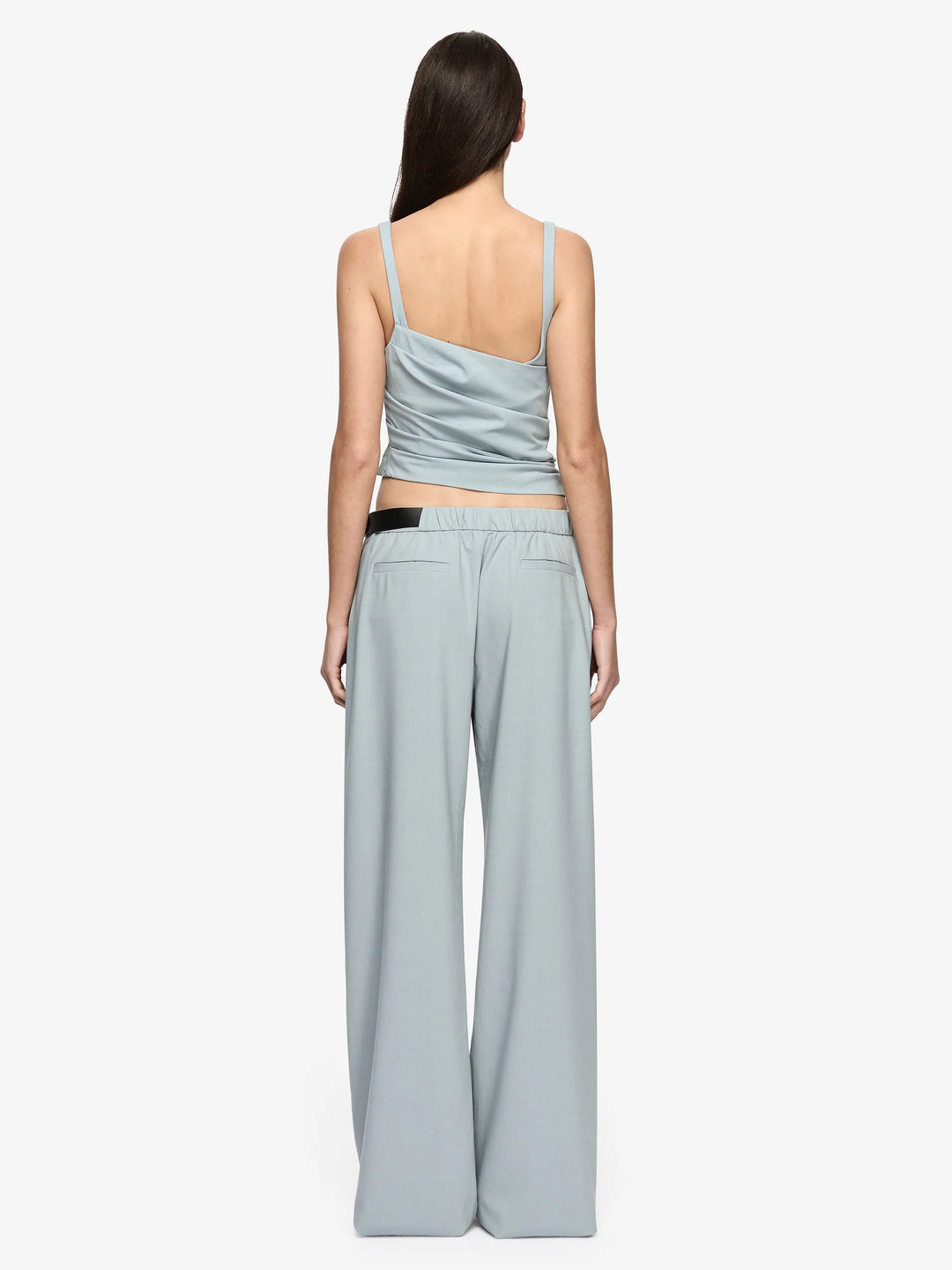 SELINA ASYM TOP - STONE BLUE