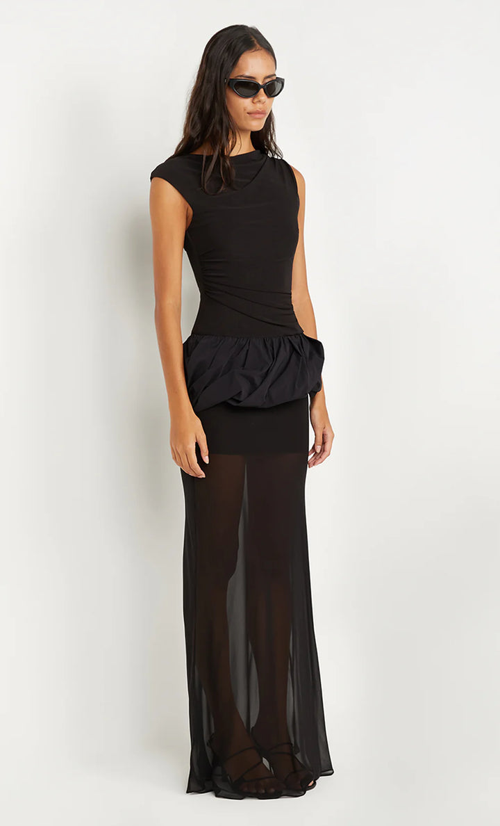 Ida Baubble Maxi Dress- Black