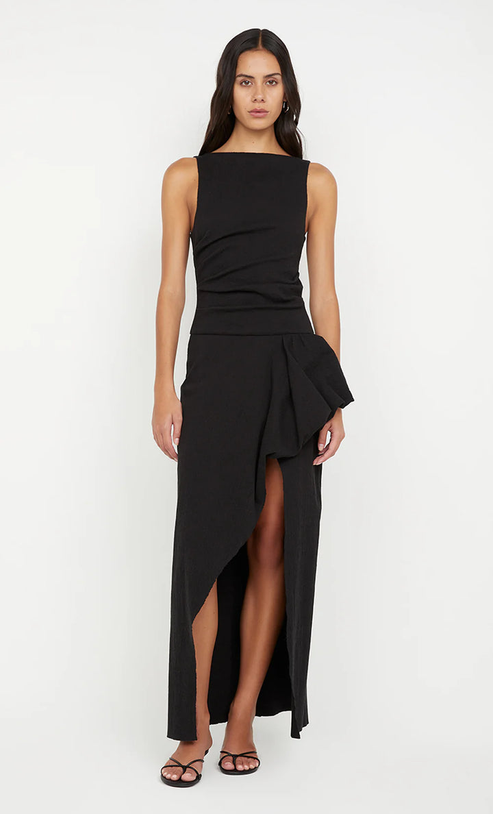 Rowena Asym Dress - Black