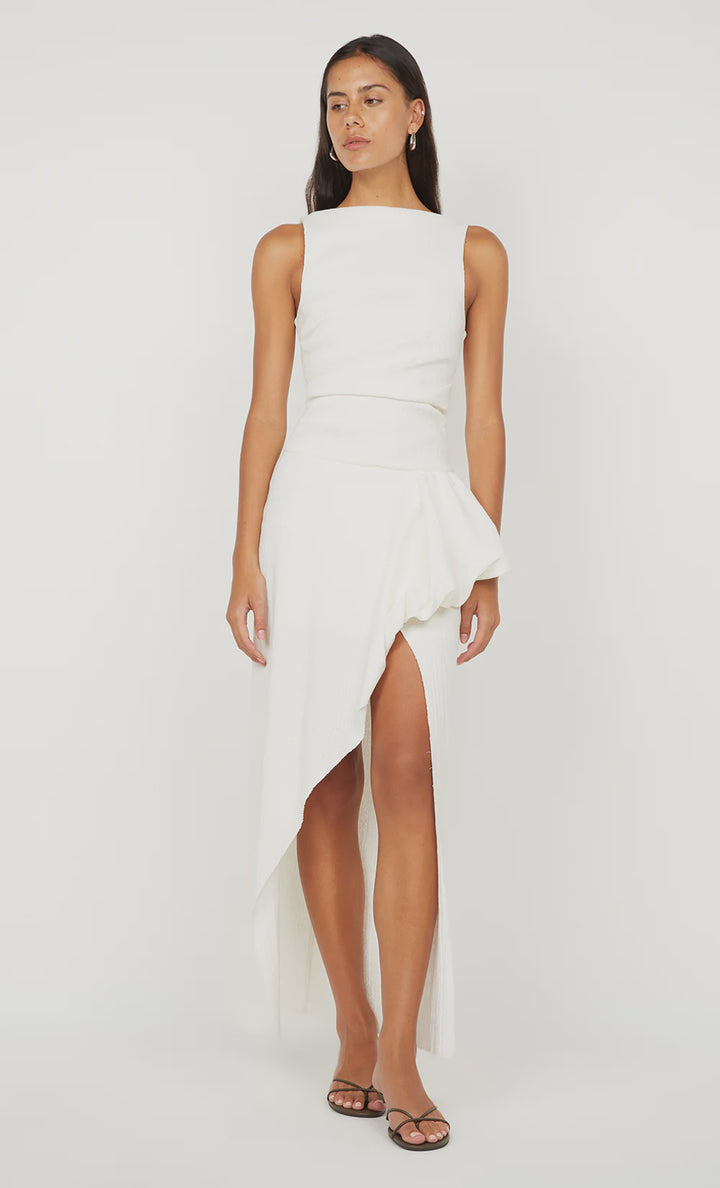 Rowena Asym Dress - White