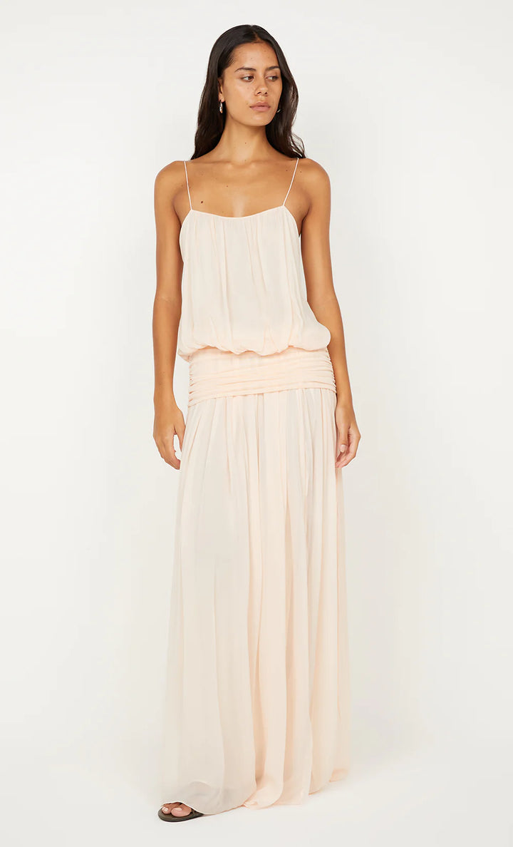 Camille Blouson Dress - Peach