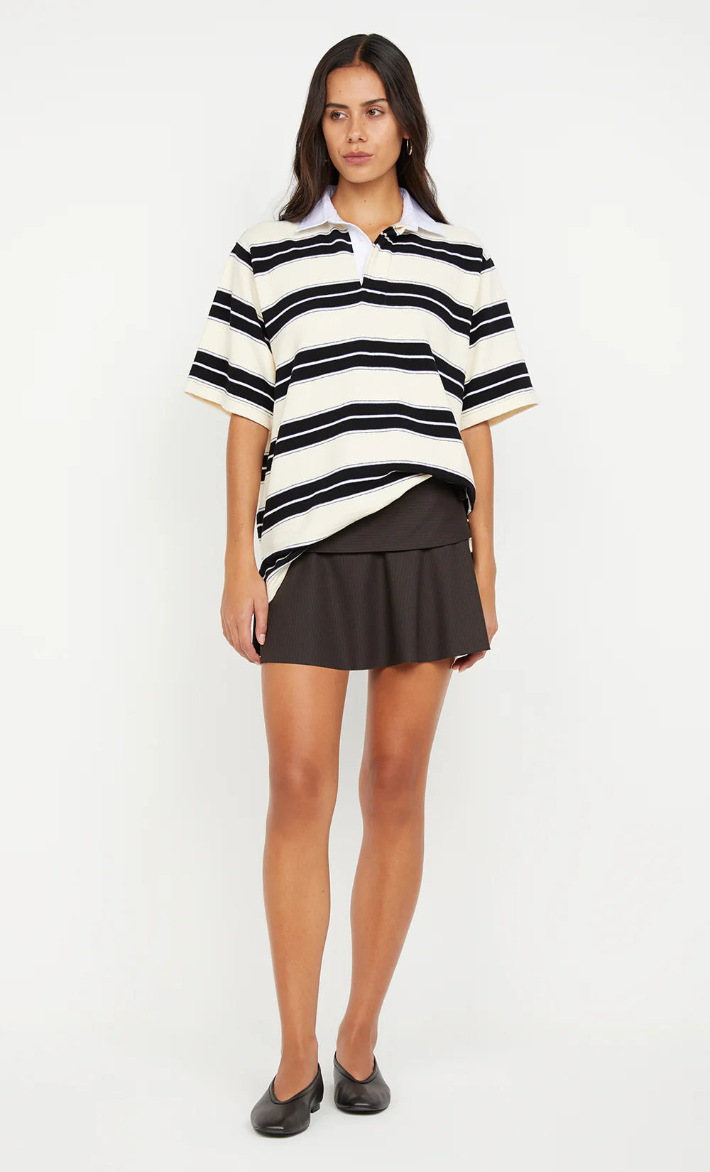 Kylo Jersey Tee - Ink/ Ivory Stripe