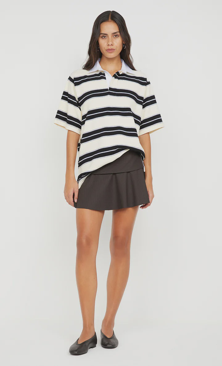 Kylo Jersey Tee - Ink/ Ivory Stripe