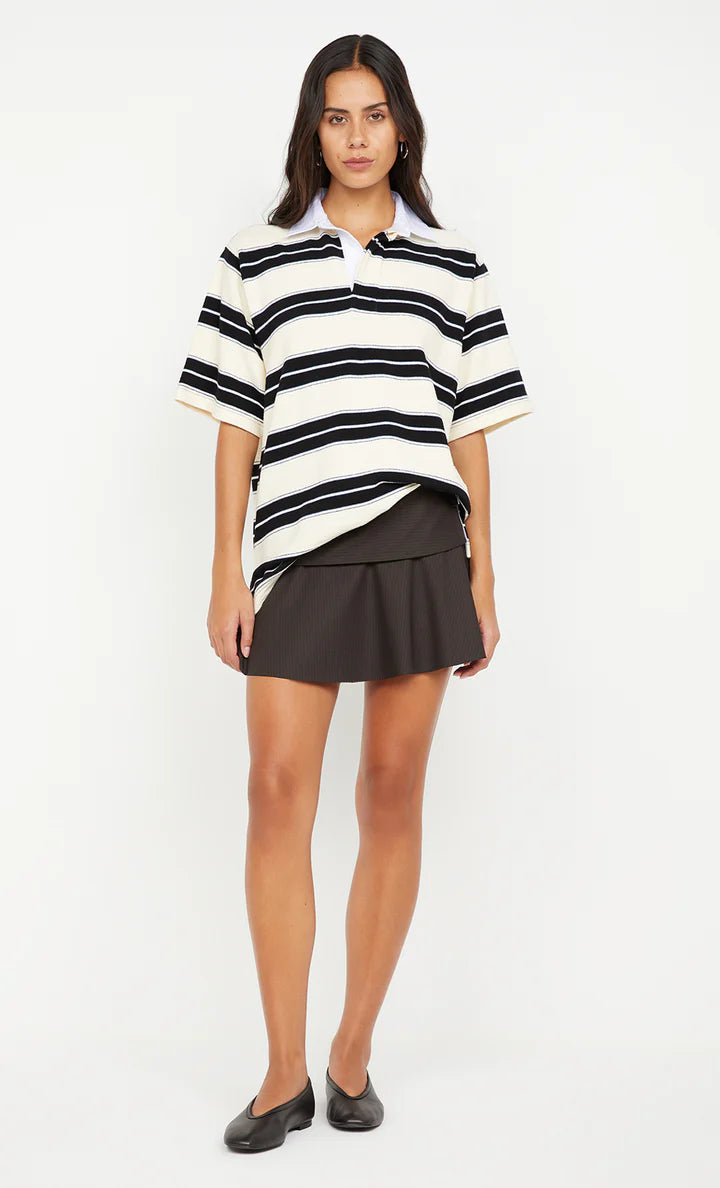 Kylo Jersey Tee - Ink/ Ivory Stripe
