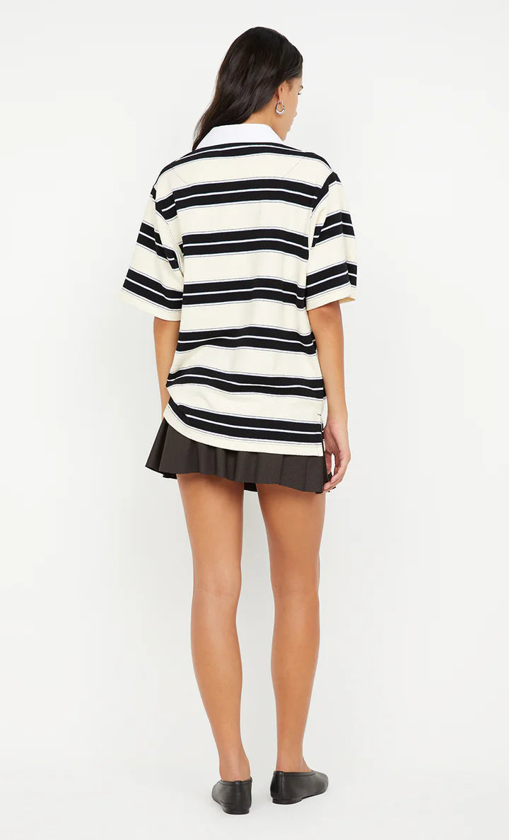 Kylo Jersey Tee - Ink/ Ivory Stripe