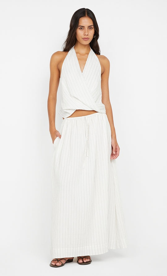 Saski Halter Top - White