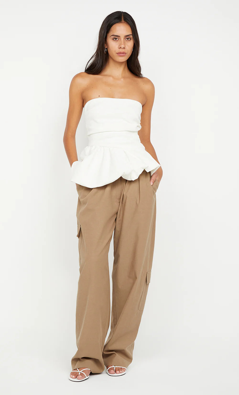 Rowena Strapless Top - White