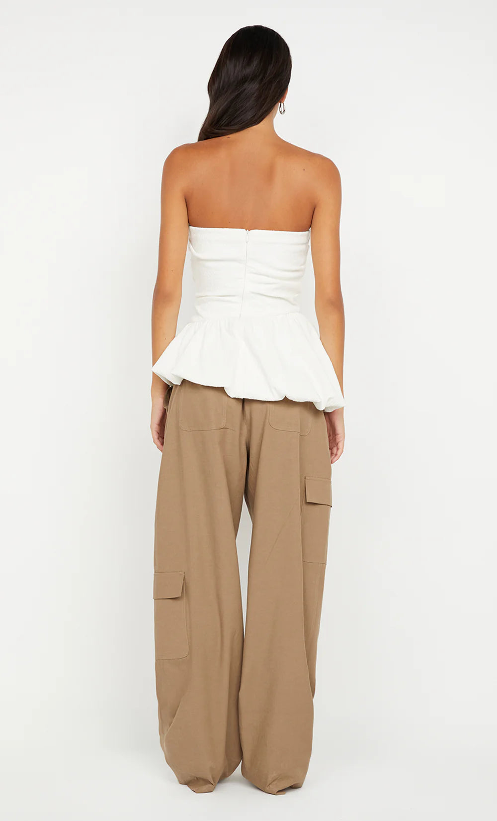 Rowena Strapless Top - White
