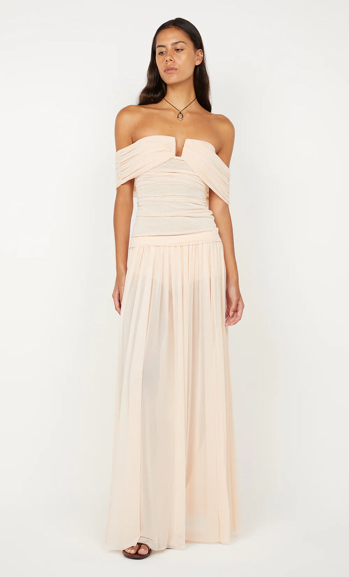 Camille OffShoulder Top - Peach