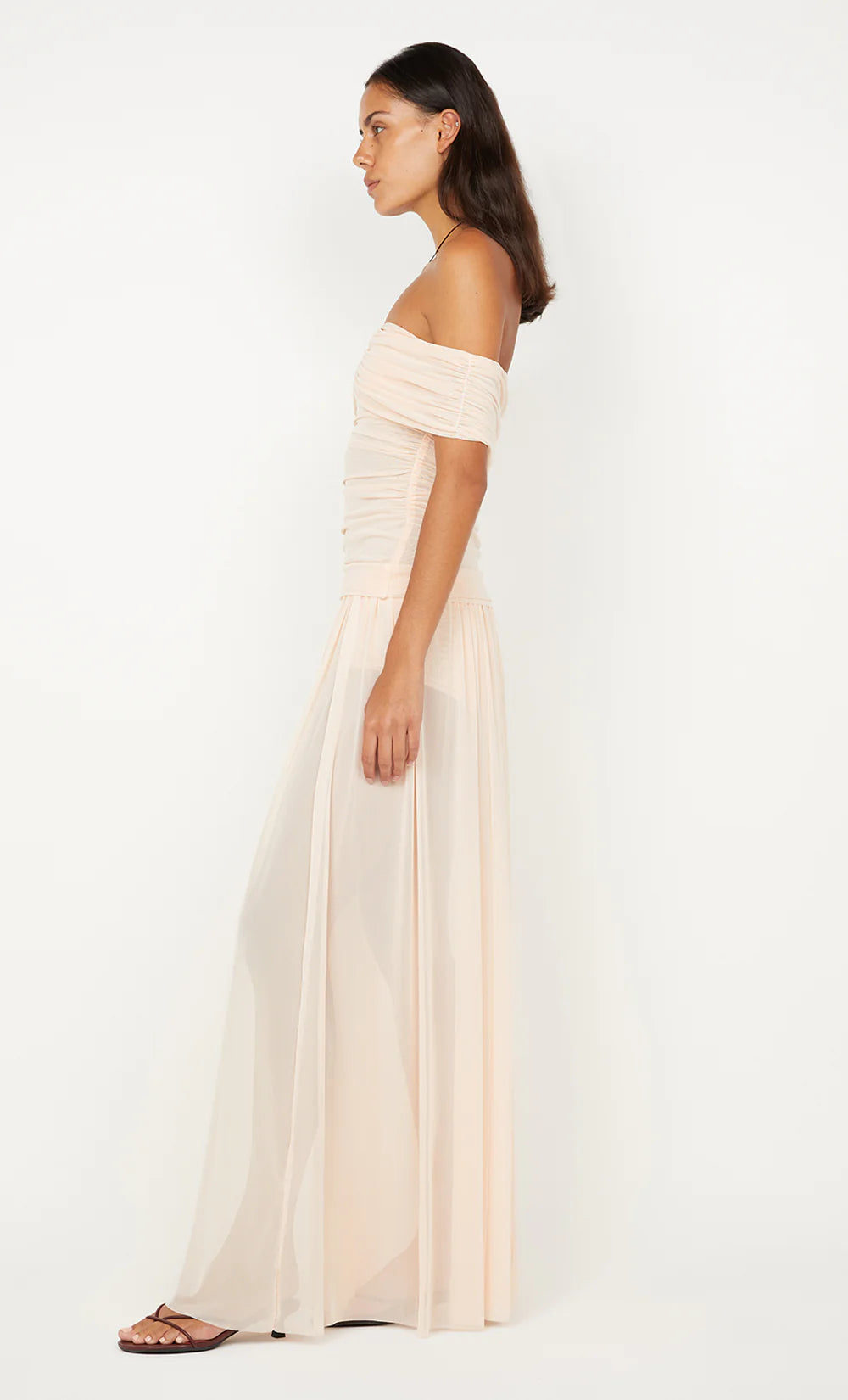 Camille OffShoulder Top - Peach