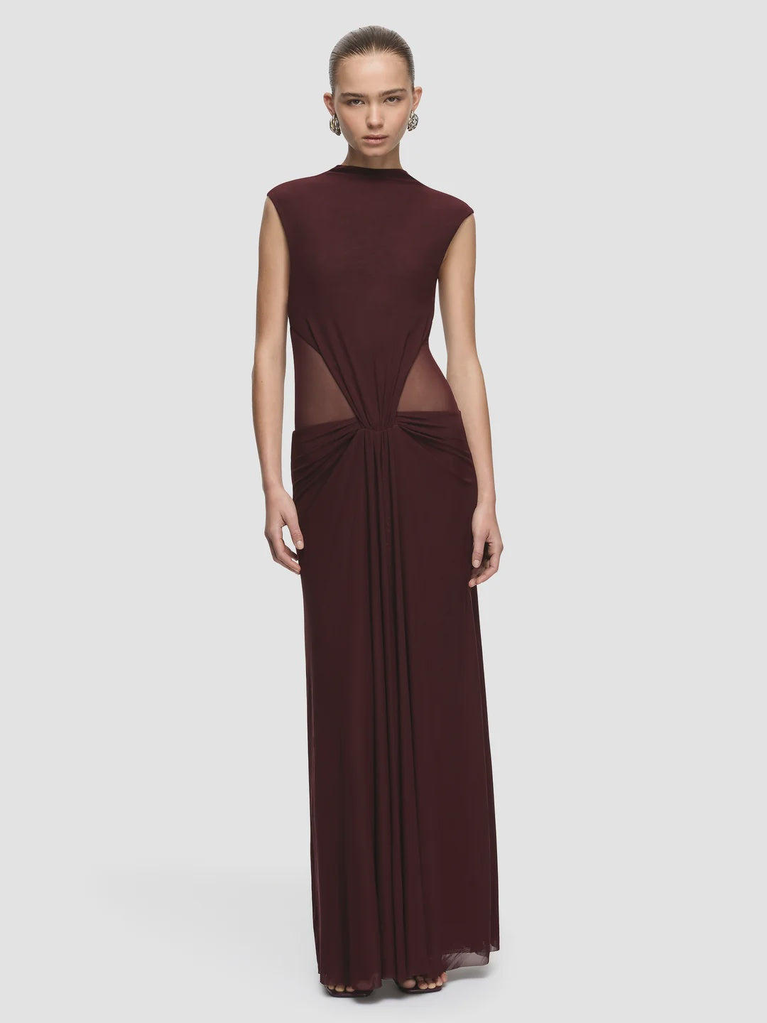 ODEA GATHERED MAXI DRESS - PLUM