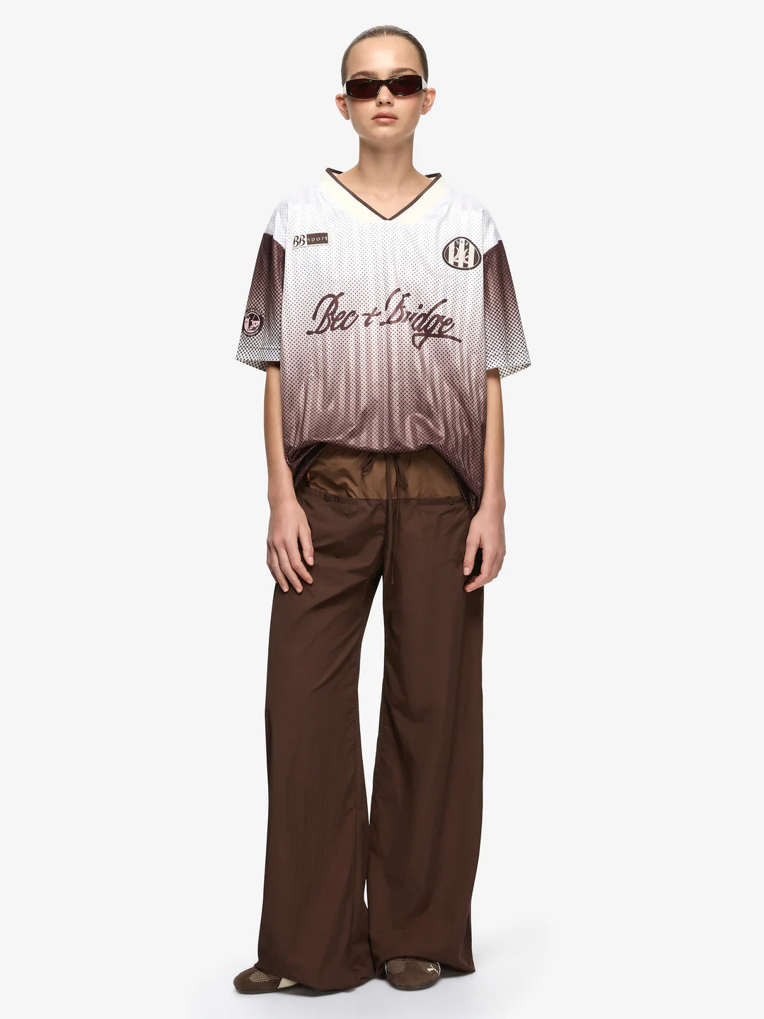 ZELIA JERSEY T-SHIRT - BITTER CHOC OMBRE