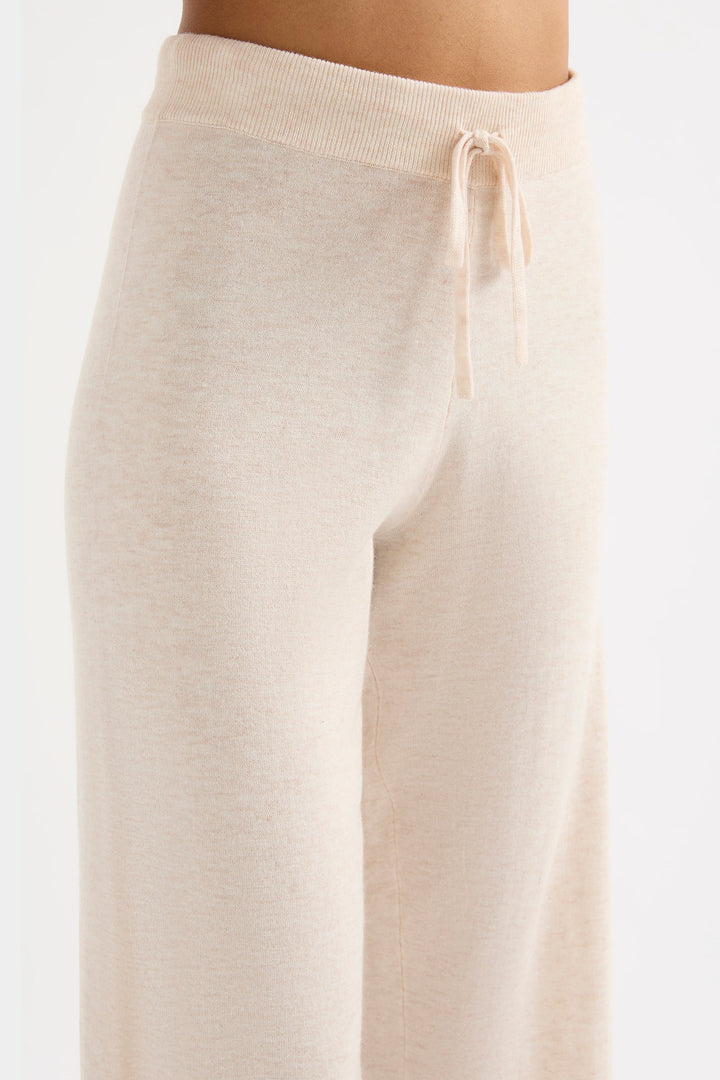 Rae Knit Pant - Cream Marle