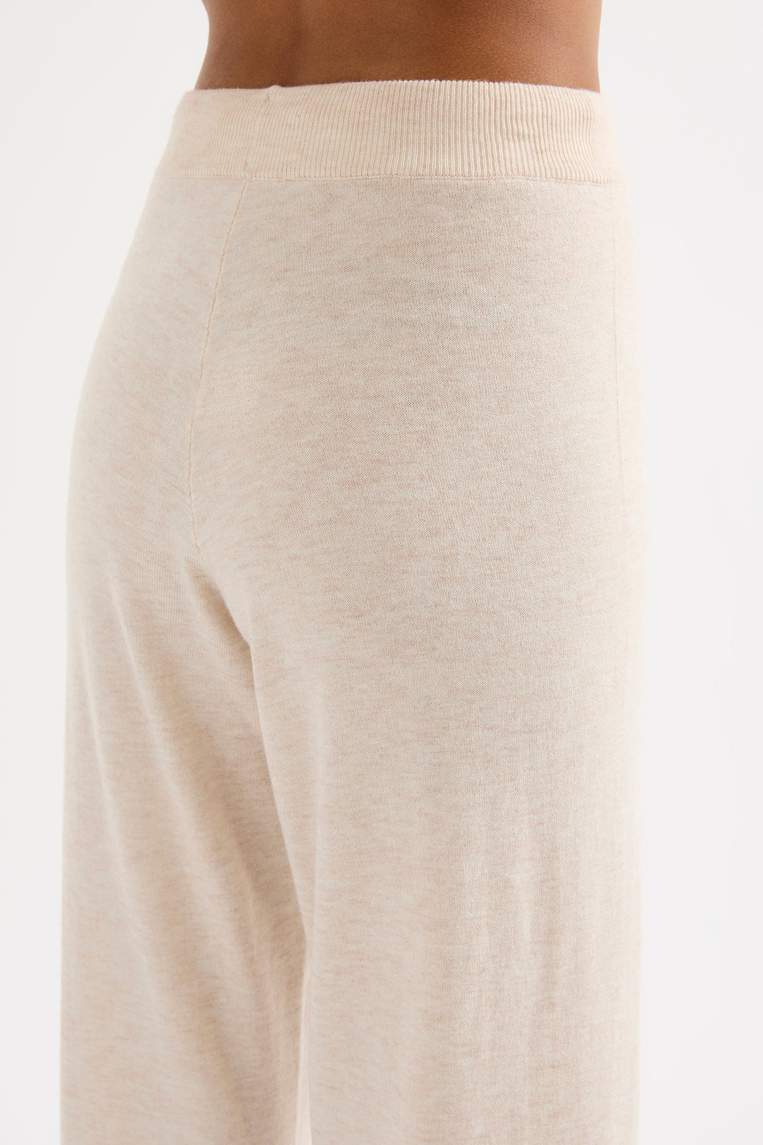Rae Knit Pant - Cream Marle