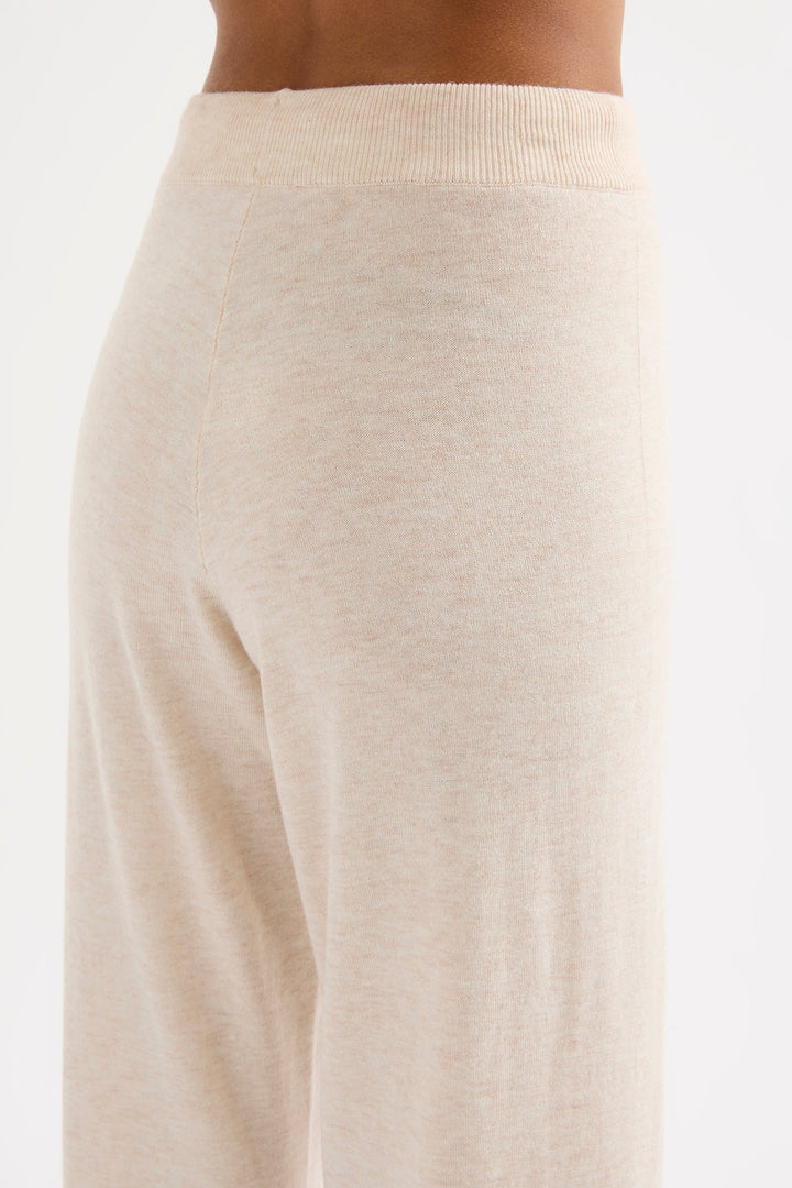 Rae Knit Pant - Cream Marle