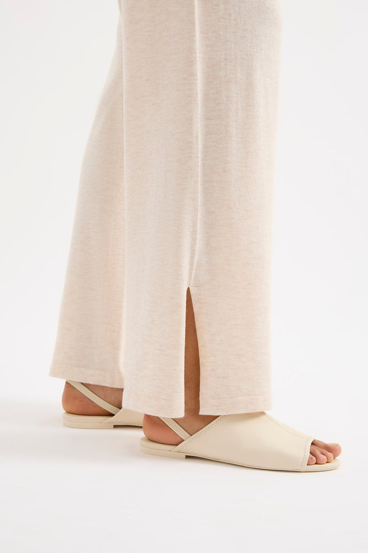 Rae Knit Pant - Cream Marle