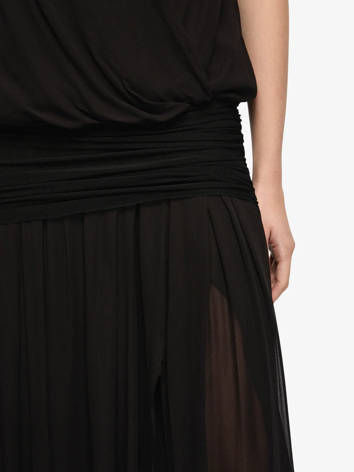 Jasmin V Maxi Dress - Black