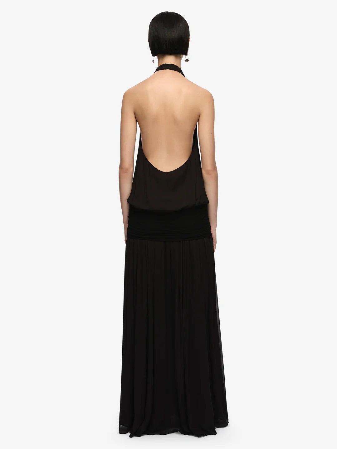 Jasmin V Maxi Dress - Black