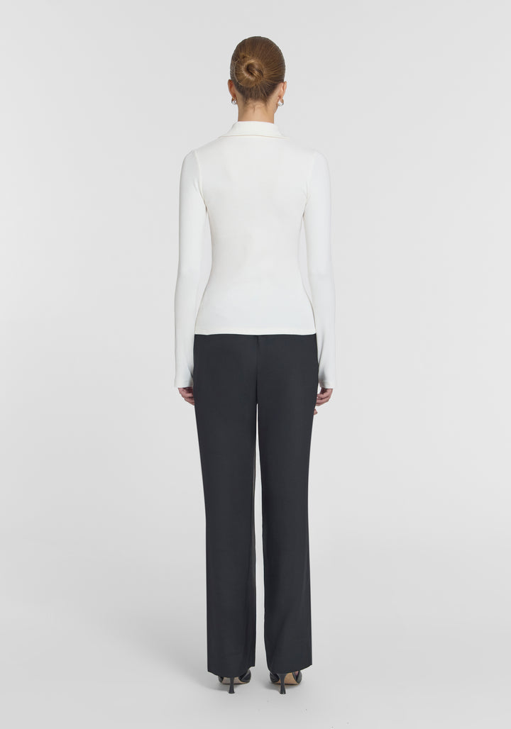 SUMMIT RIB TURTLENECK - IVORY