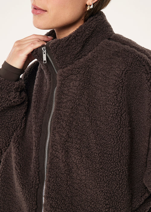 SURGE TEDDY JACKET - COFFEE