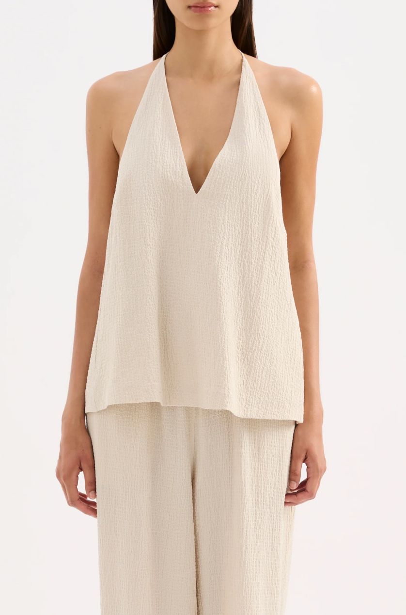 Palma Halter Top - Cream