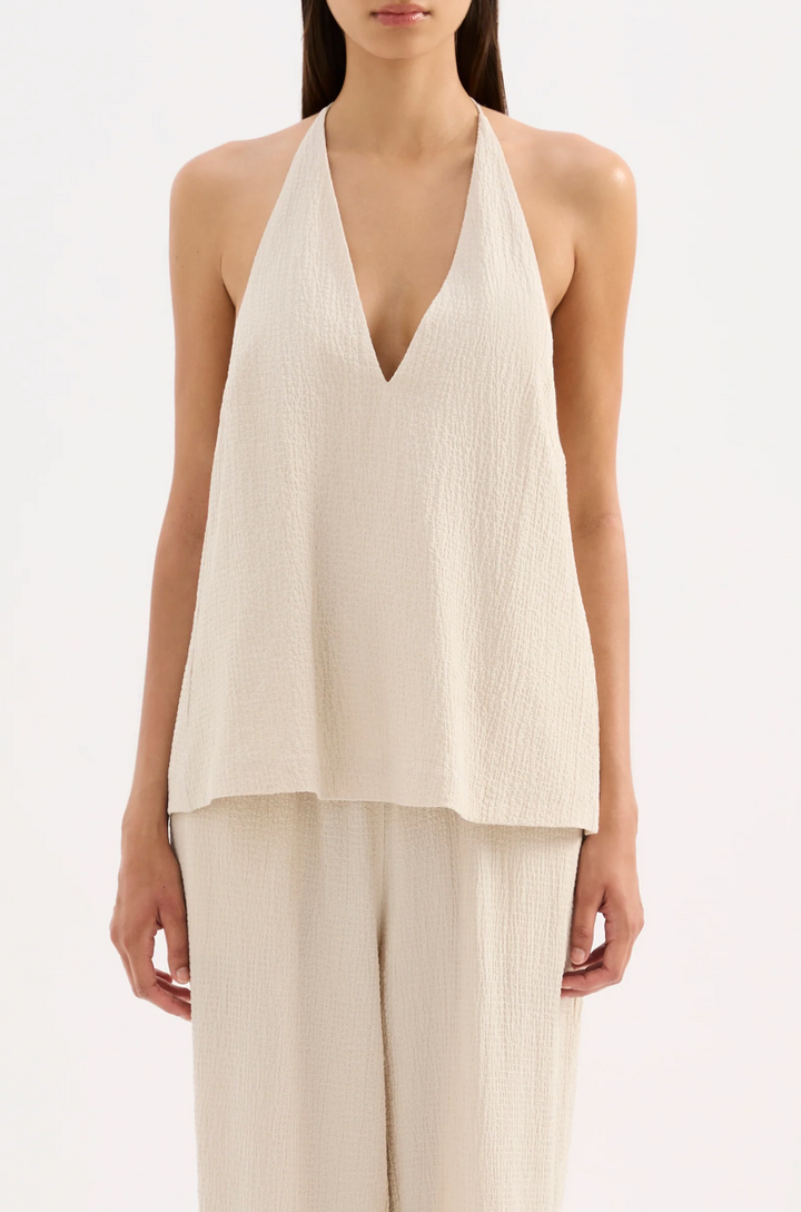 Palma Halter Top - Cream