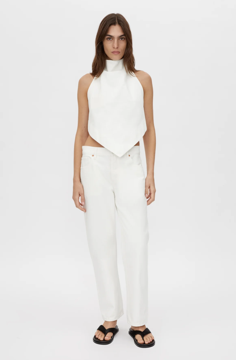 Eleni Denim Top - Salt