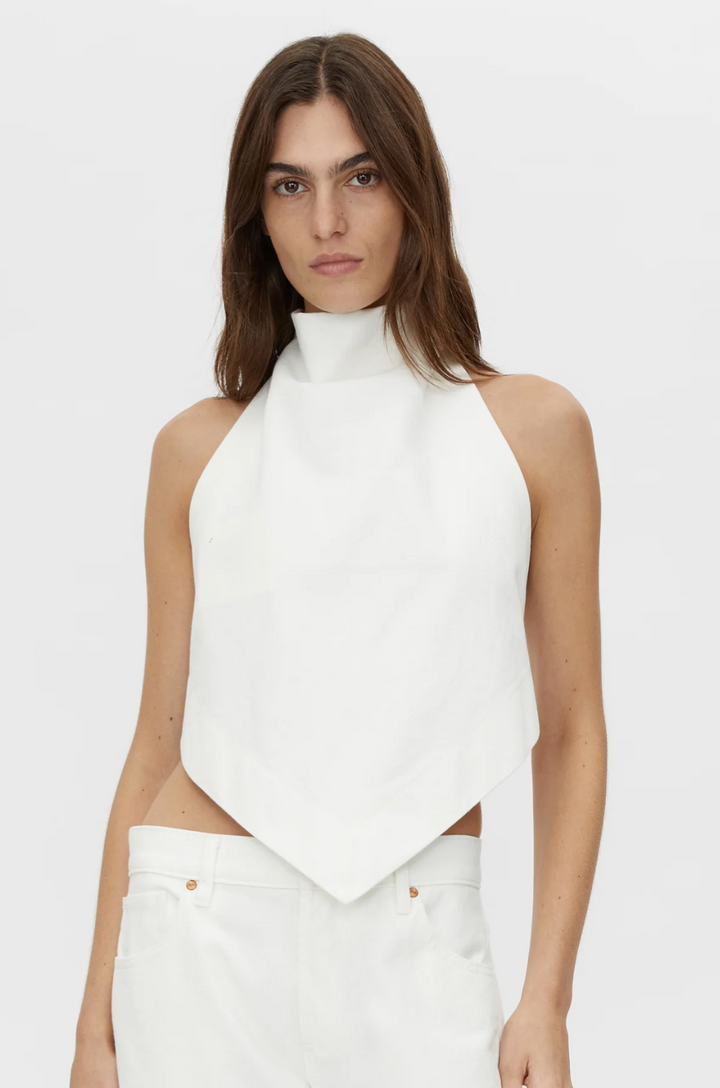 Eleni Denim Top - Salt