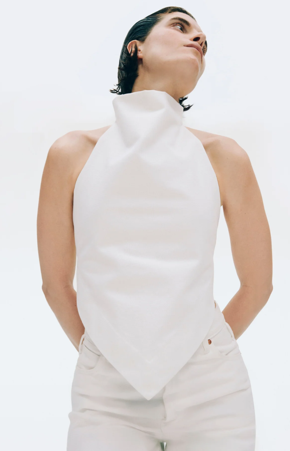 Eleni Denim Top - Salt