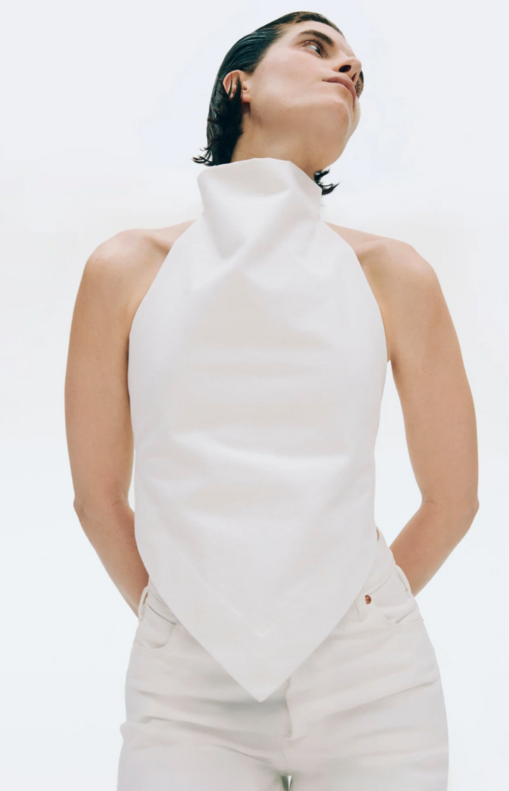 Eleni Denim Top - Salt