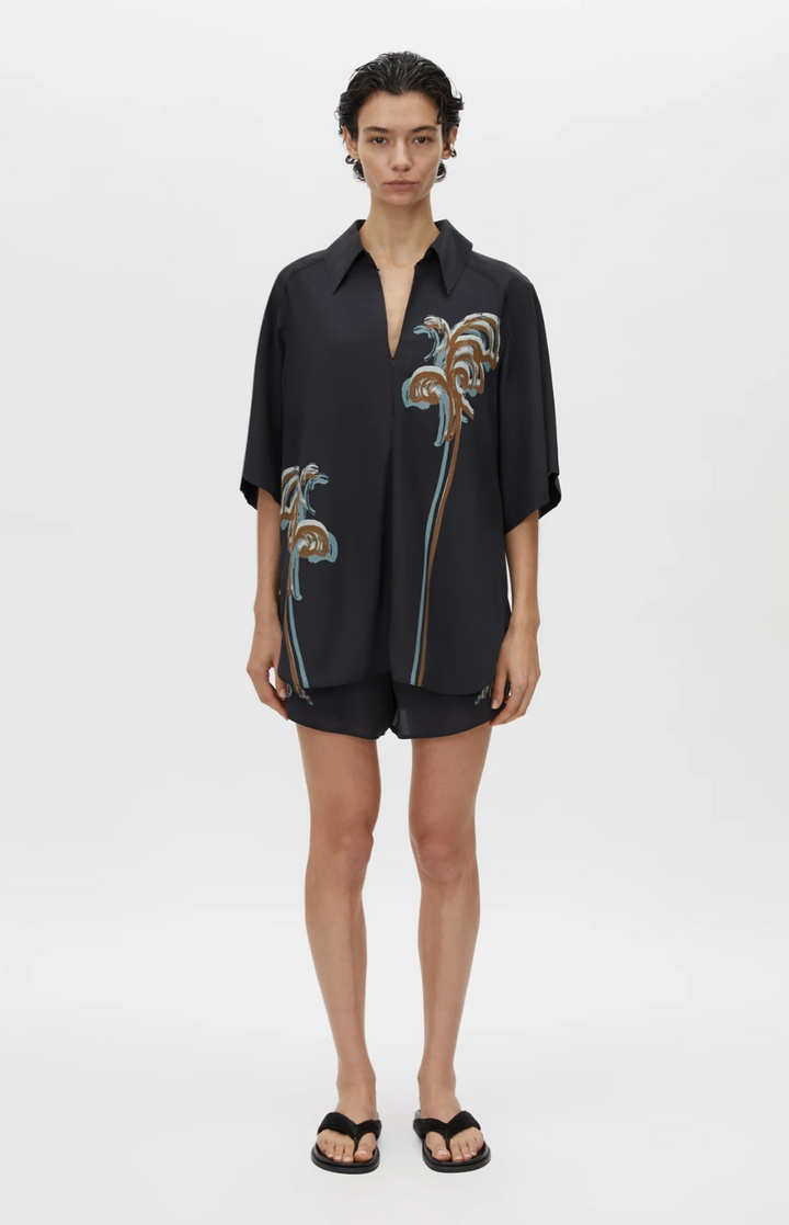 Frida Shirt- Black Frida Print