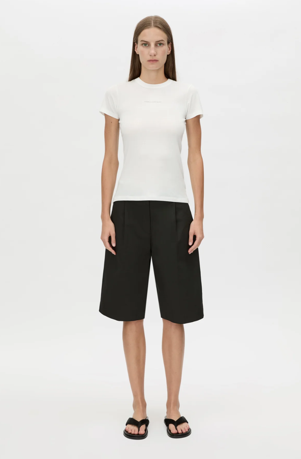 Suvero Slim Fit Logo Tee - Soft White