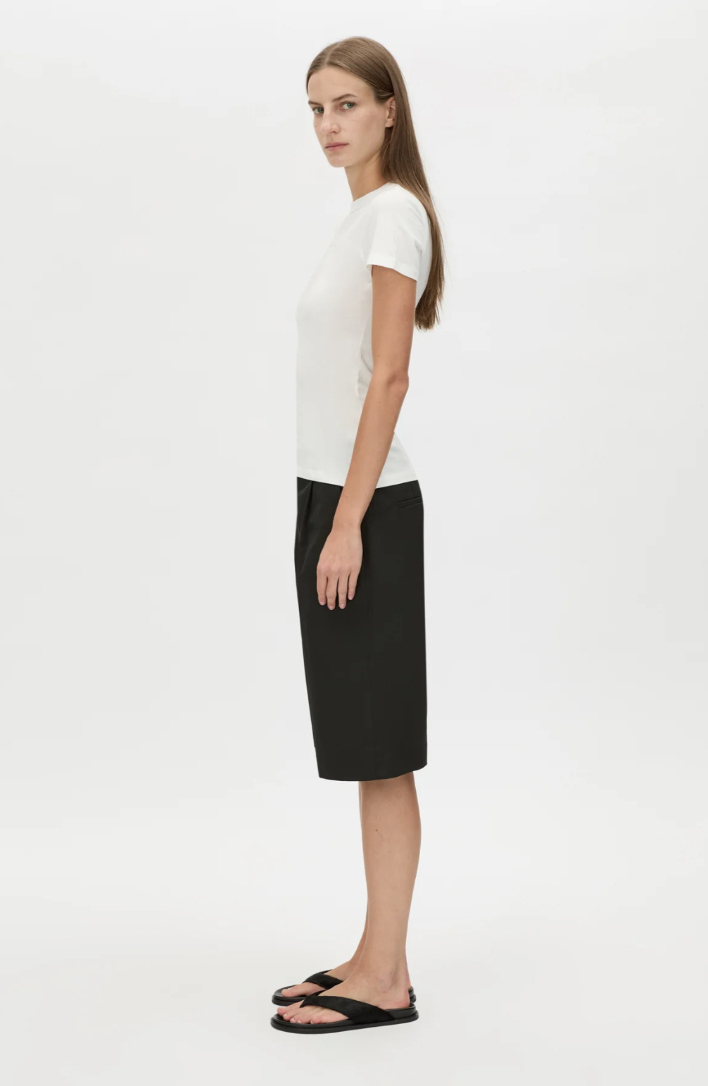 Suvero Slim Fit Logo Tee - Soft White