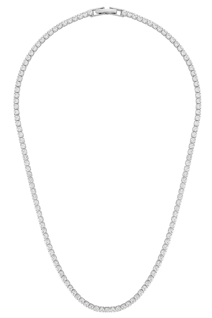 Baby Celestial Necklace - White Gold/ Clear