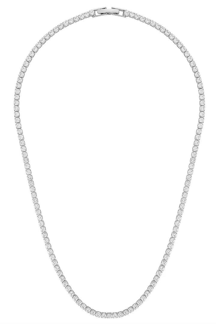 Baby Celestial Necklace - White Gold/ Clear