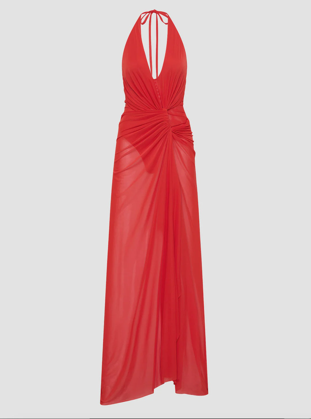 XANTHI V NECK MAXI DRESS - FLAME