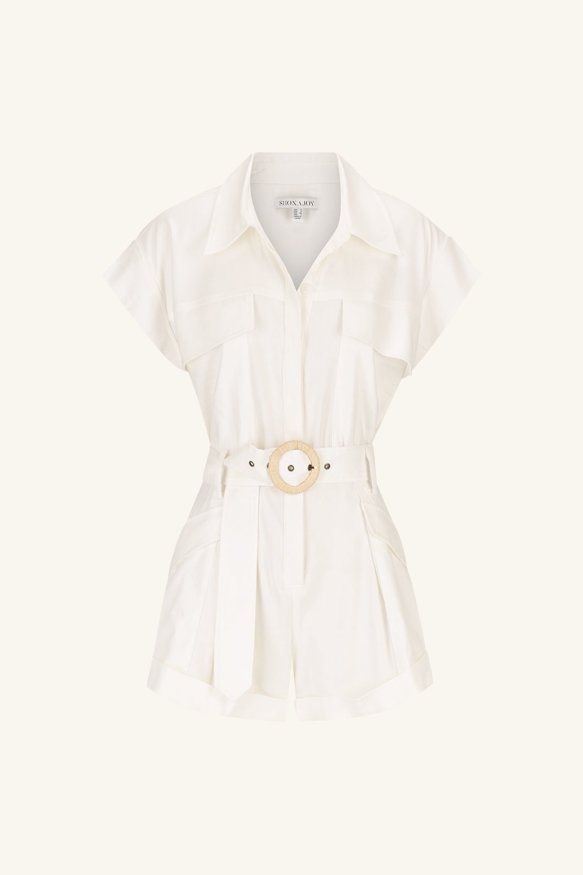 Kasbah Utility Playsuit - Rice