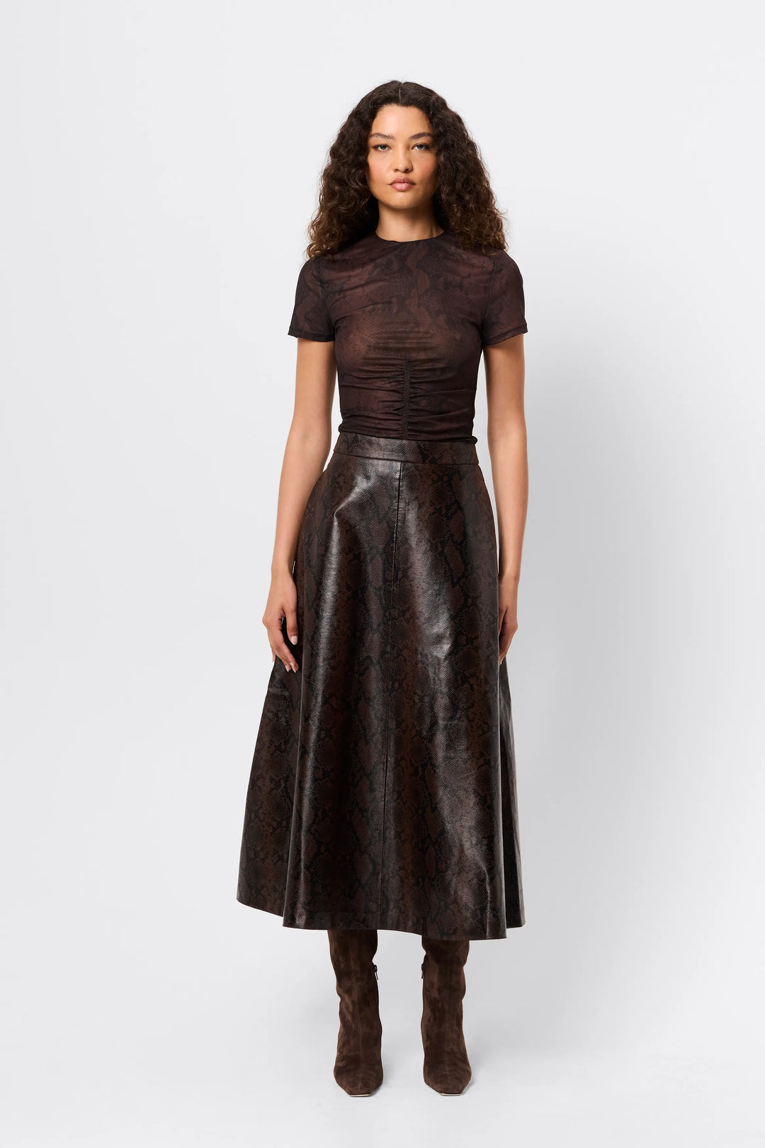 Siren Short Sleeve Top - Snake Print