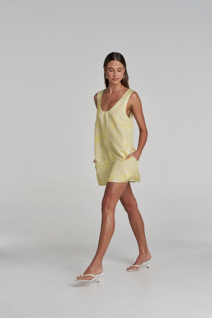 FLORA MINI DRESS - MAGNOLIA